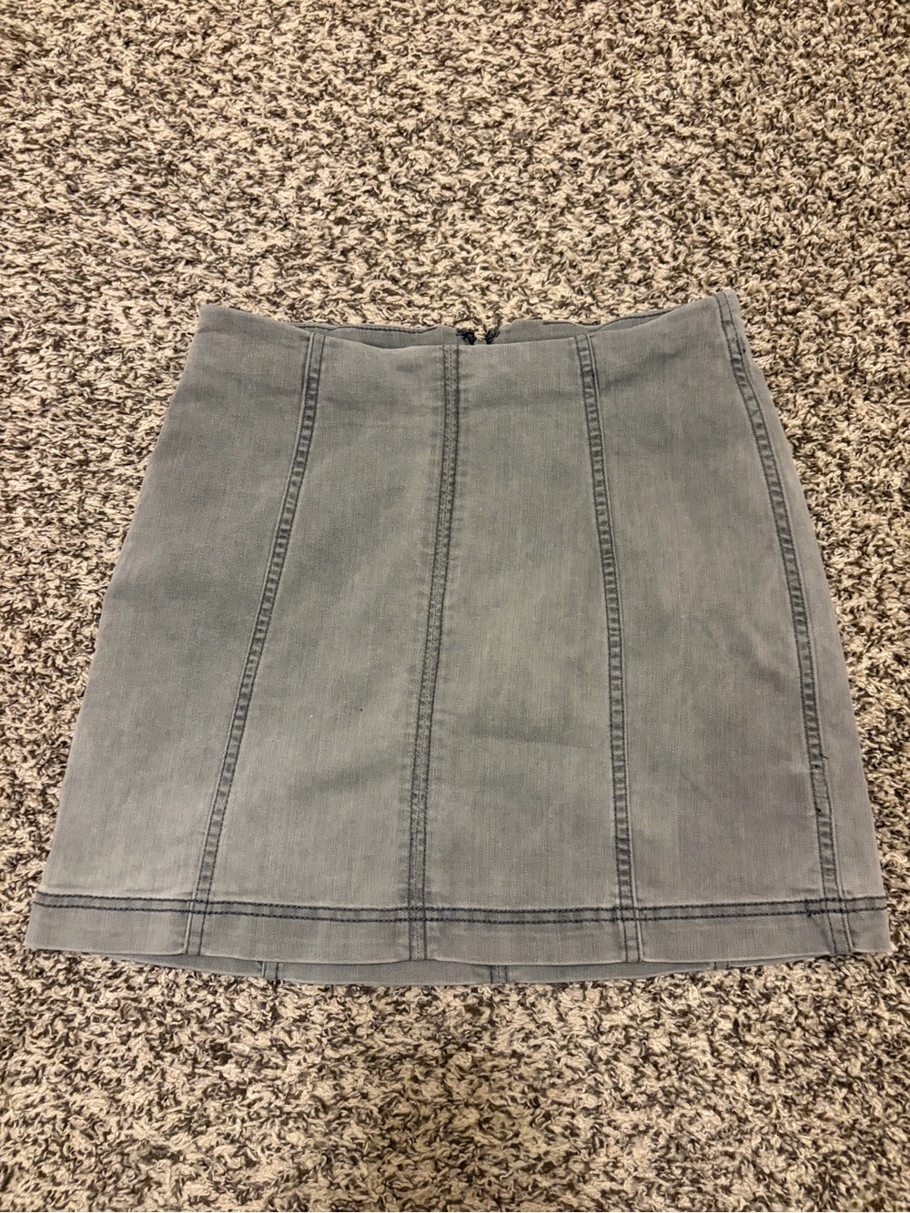Free People Grey Modern Femme Mini Skirt